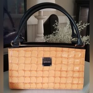 Miche Shoulder Bag (Black) With Burnt Orange Crocodile-Embossed Shell In CHLOE